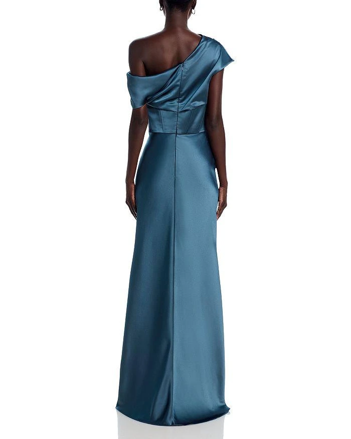 Amsale Asymmetric Draped Gown 5