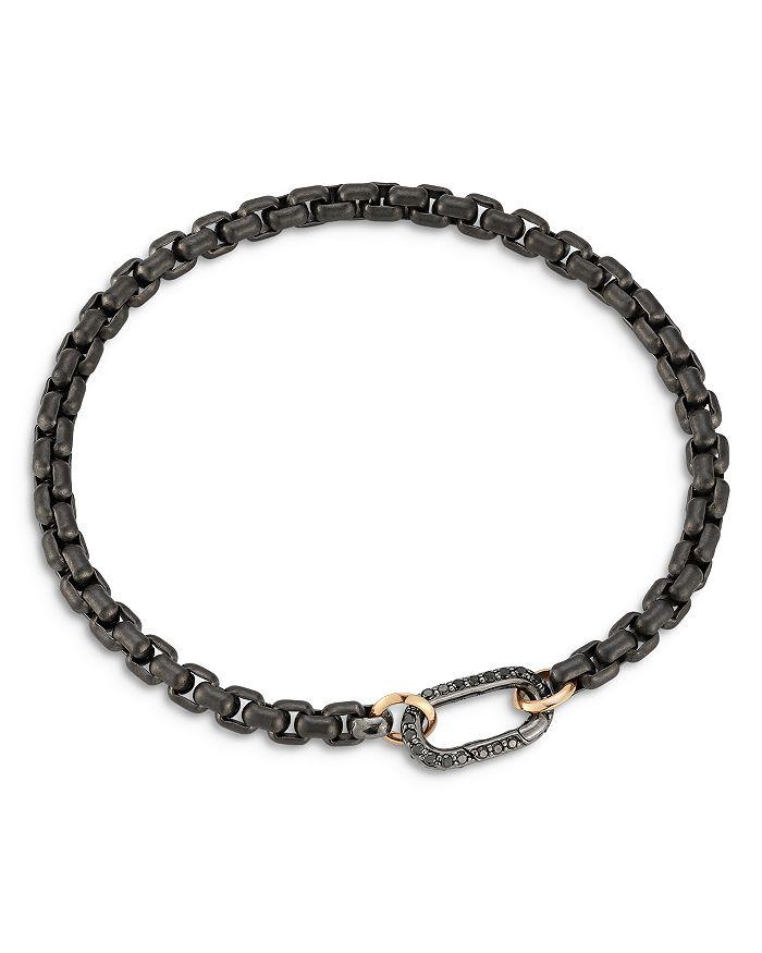 Walters Faith Men's Sterling Silver Diamond Clasp Saxon Chain Link Bracelet