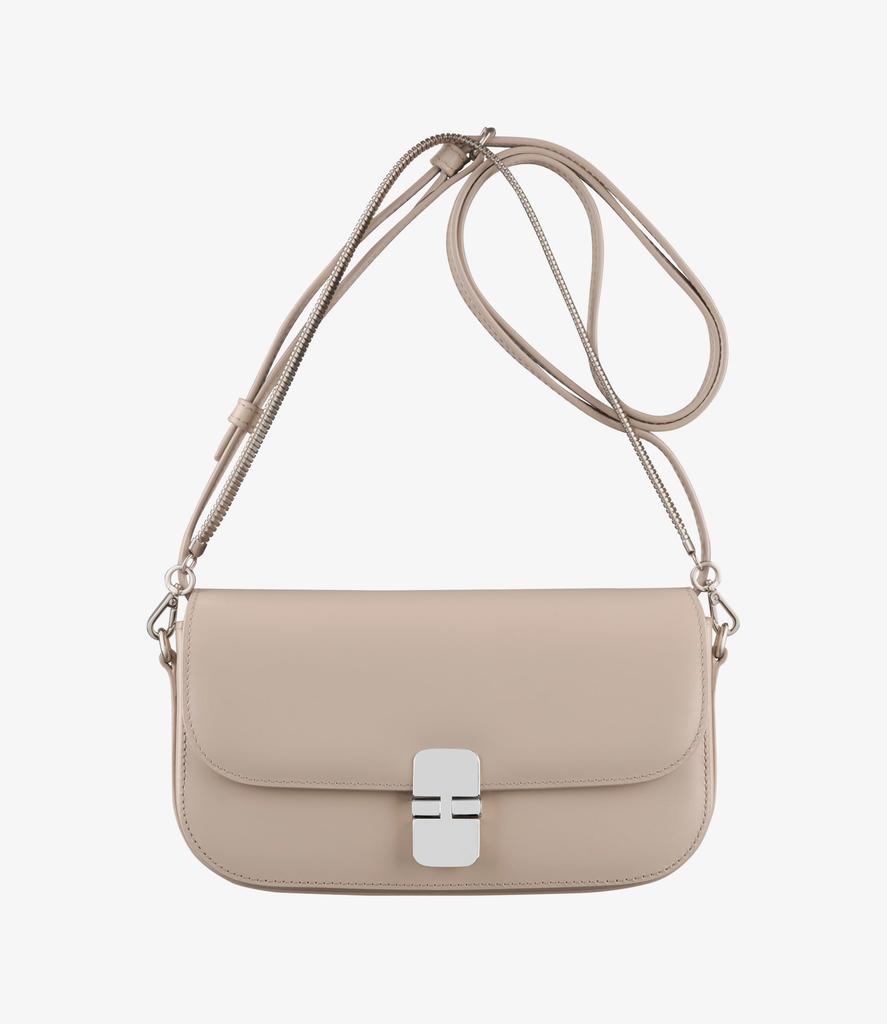 A.P.C｜CLUTCHES (Document Market Clutch Bag (PUABL M6356 Demi-Lune clutch | Clutch bag in smooth vegetable-tanned