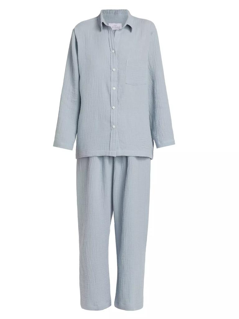 Pour Les Femmes Angel Cotton Gauze Long 2-Piece Pajama Set