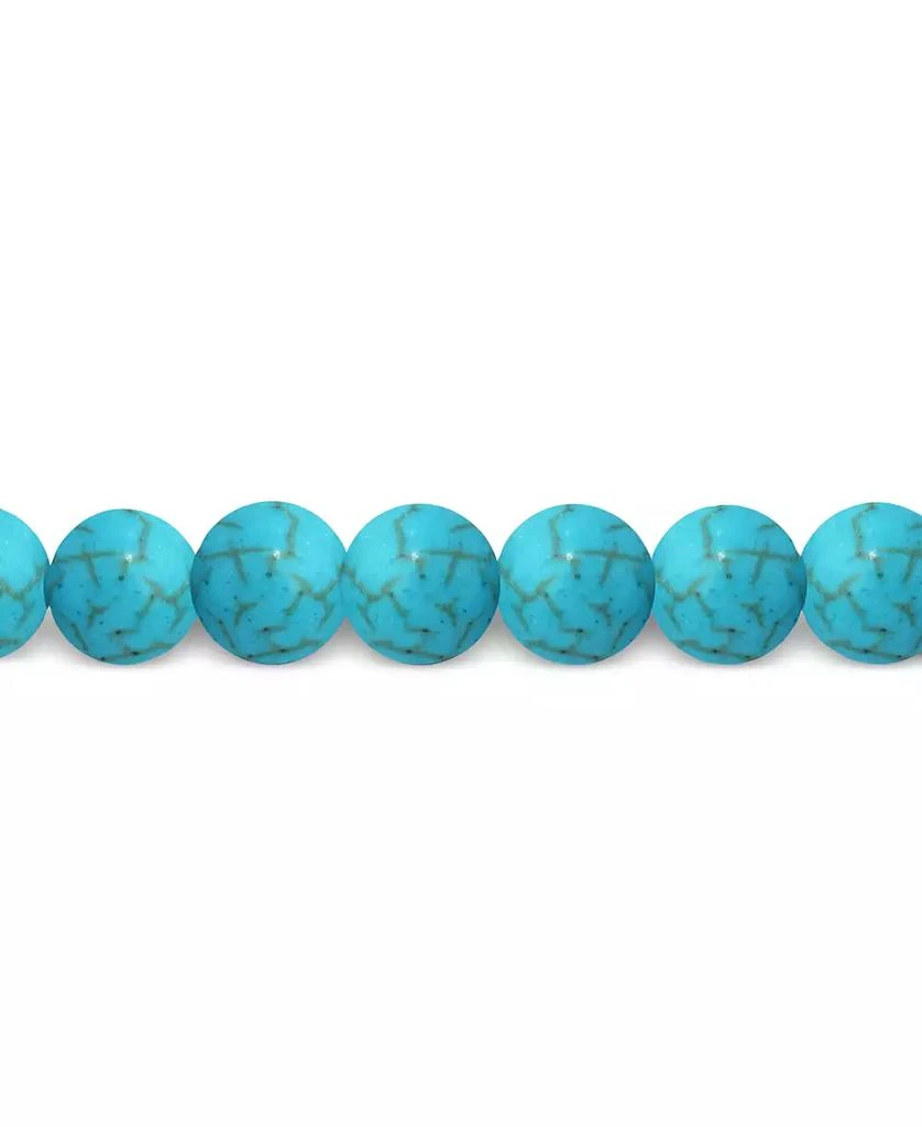 Giani Bernini Howlite Chrysocolla 
Enamel Flower Bead Stretch Bracelet in 18k Gold-Plated Sterling Silver, Created for Macy
s 4