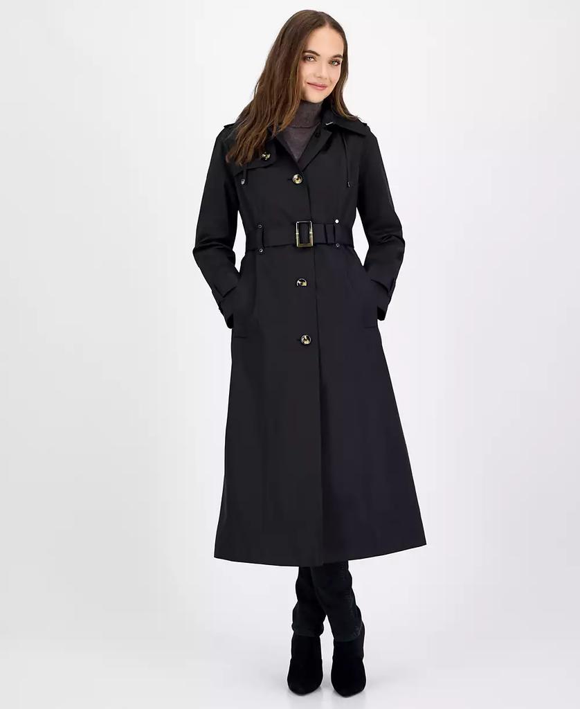 Women's Hooded Belted Maxi Trench Coat – On Sale Now with Up