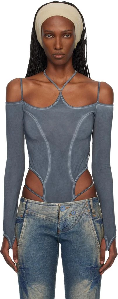 Miss Sixty Gray KNWLS Edition T-shirt Bodysuit