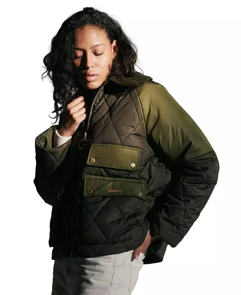 Barbour Women's Milby Quilted Corduroy-Collar Jacket 12