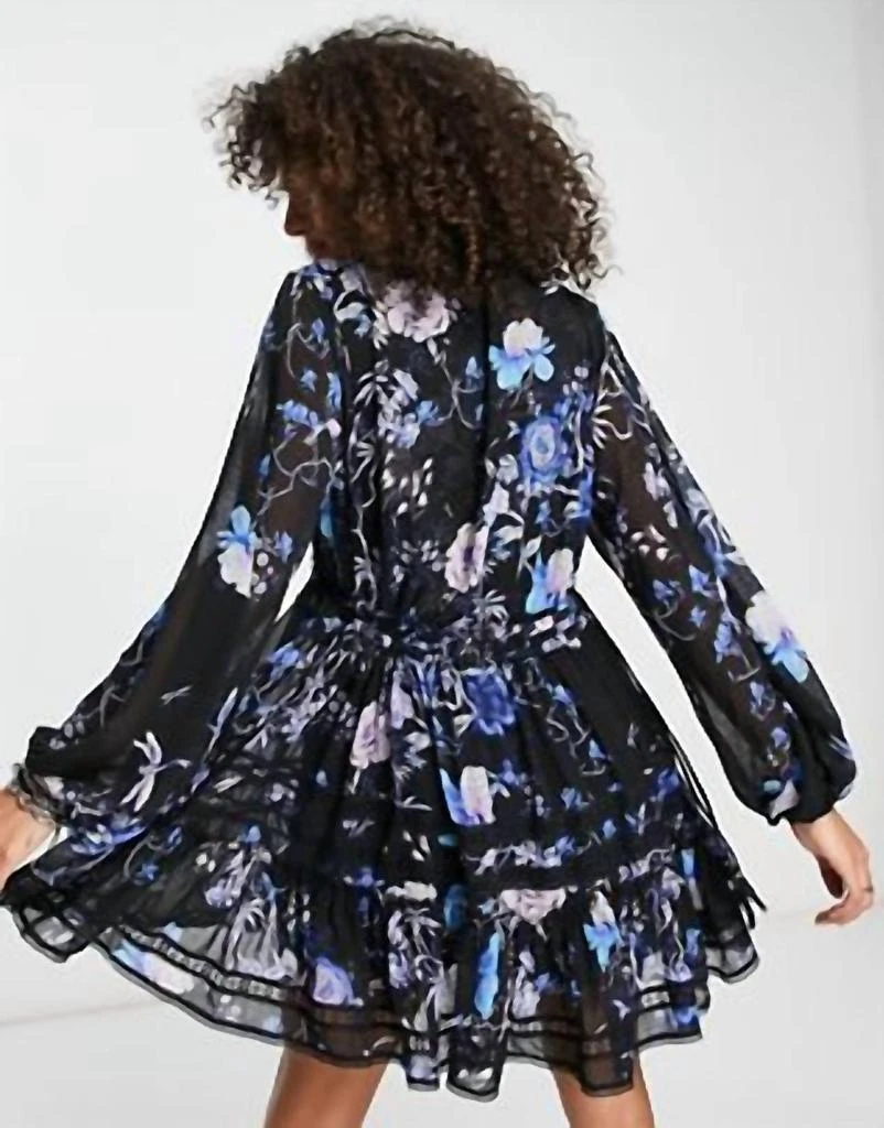 blue smocked mini dress Morgan Denim Smocked Mini Dress Denim / S