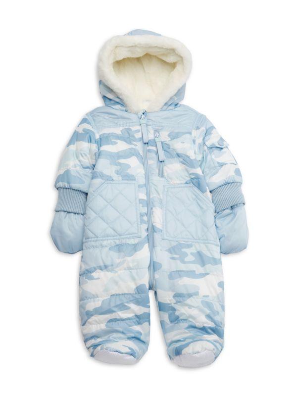 Urban Republic Baby Girl's Camo Quilted Footie