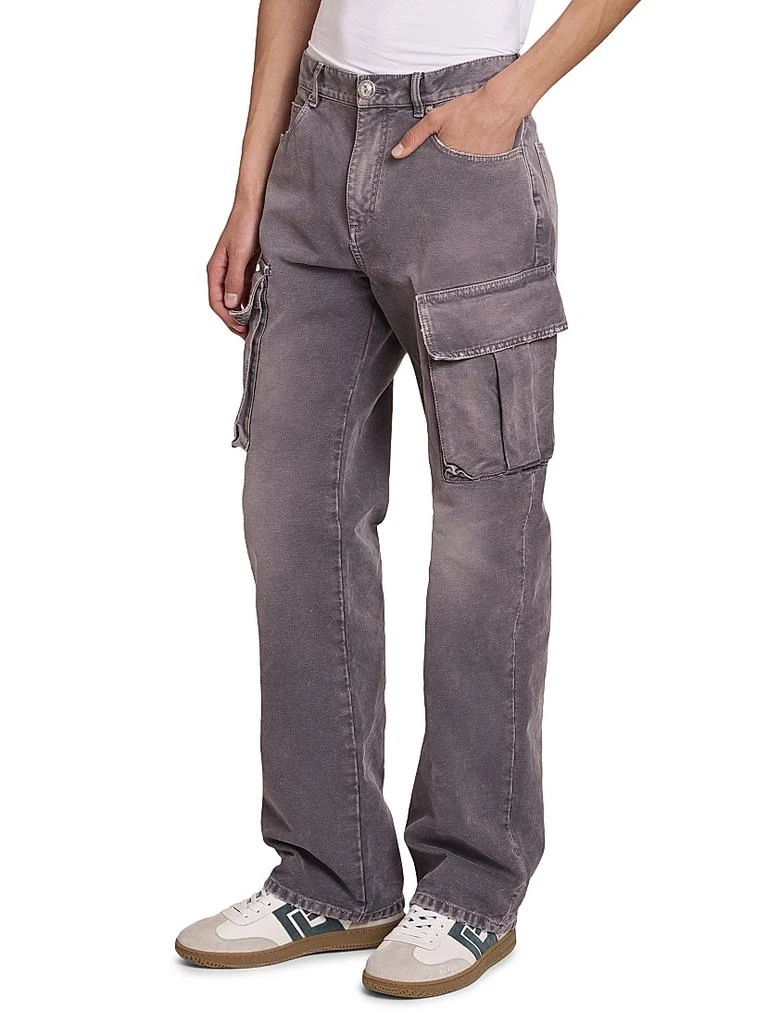 Balmain Faded Denim Cargo Pants 4
