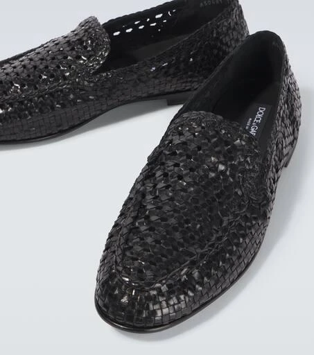 Dolce 
Gabbana Woven leather loafers 3