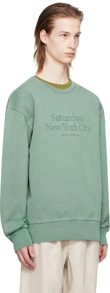 Saturdays NYC Green Bowery Miller Sweatshirt 2