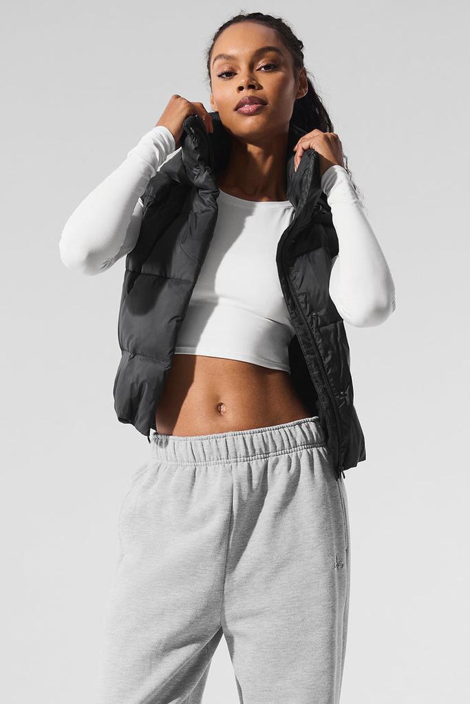 Alo Gold Rush Puffer Vest - Black - Gilets - Free Shipping