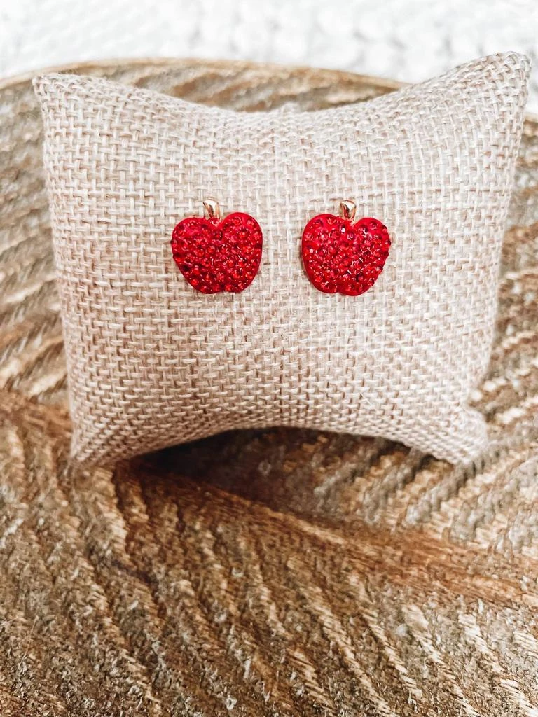 Golden Stella Golden Stella - Women
s Apple Crystal Studs Earrings