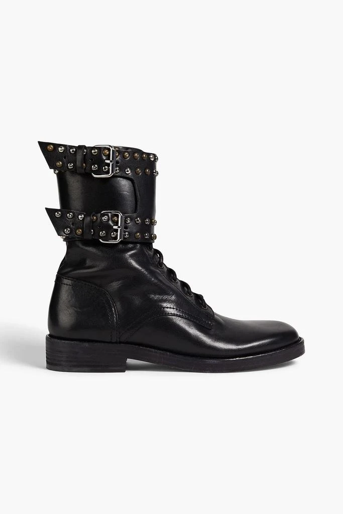 Isabel Marant Teylon buckled studded leather combat boots 1