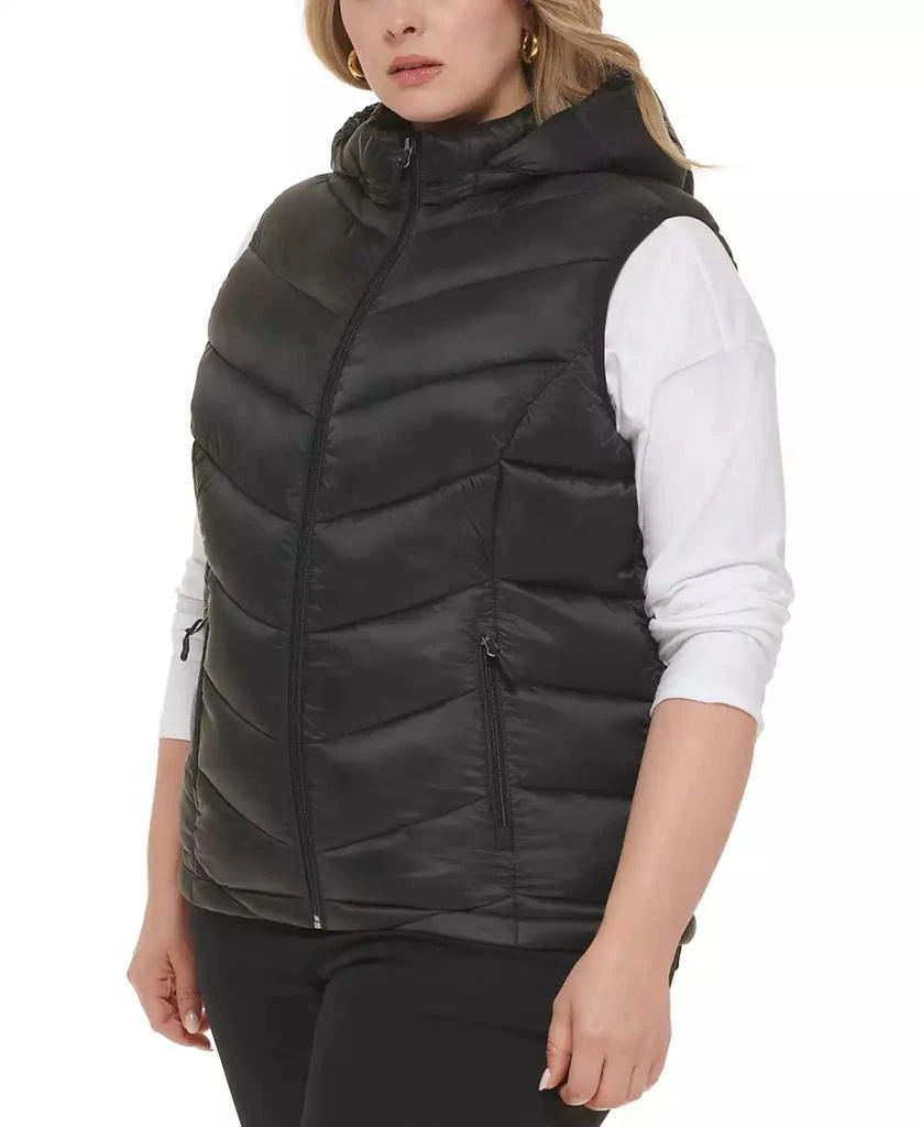 Charter Club Plus Size Packable Hooded Puffer Vest, Created for Macy's 3