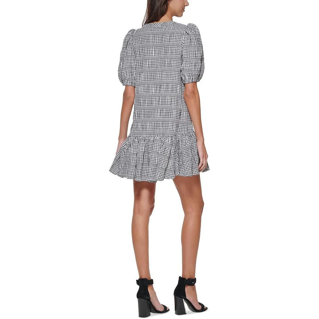 Calvin Klein Womens Gingham Knee-Length Shift Dress 2