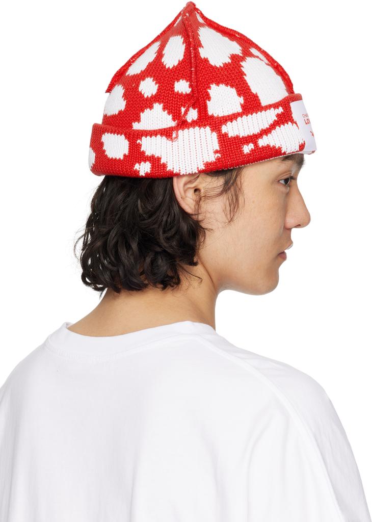 Charles Jeffrey Loverboy Red & White Loverboy Beanie - Hats