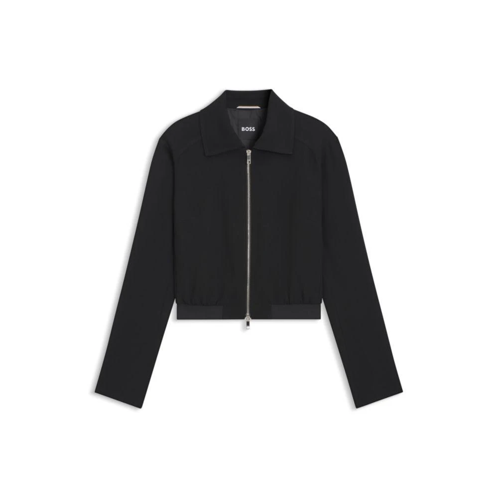 Hugo Boss Regular-fit blazer in soft crepe