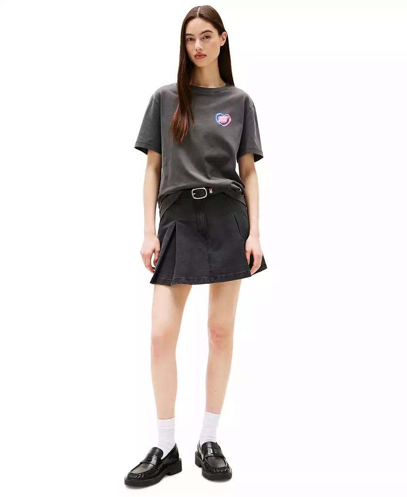 Tommy Jeans Women's Cotton Relaxed-Fit Neon Graphic T-Shirt