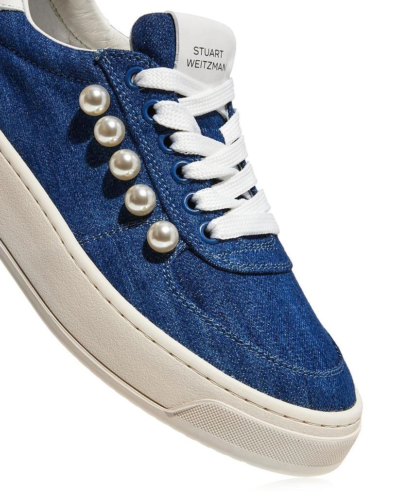 Stuart Weitzman Women's SW Courtside Pearl Sneakers 5