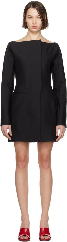 knee length dresses for ladies Jacquemus // Black La Robe Saudade Dress  VSP Consignment