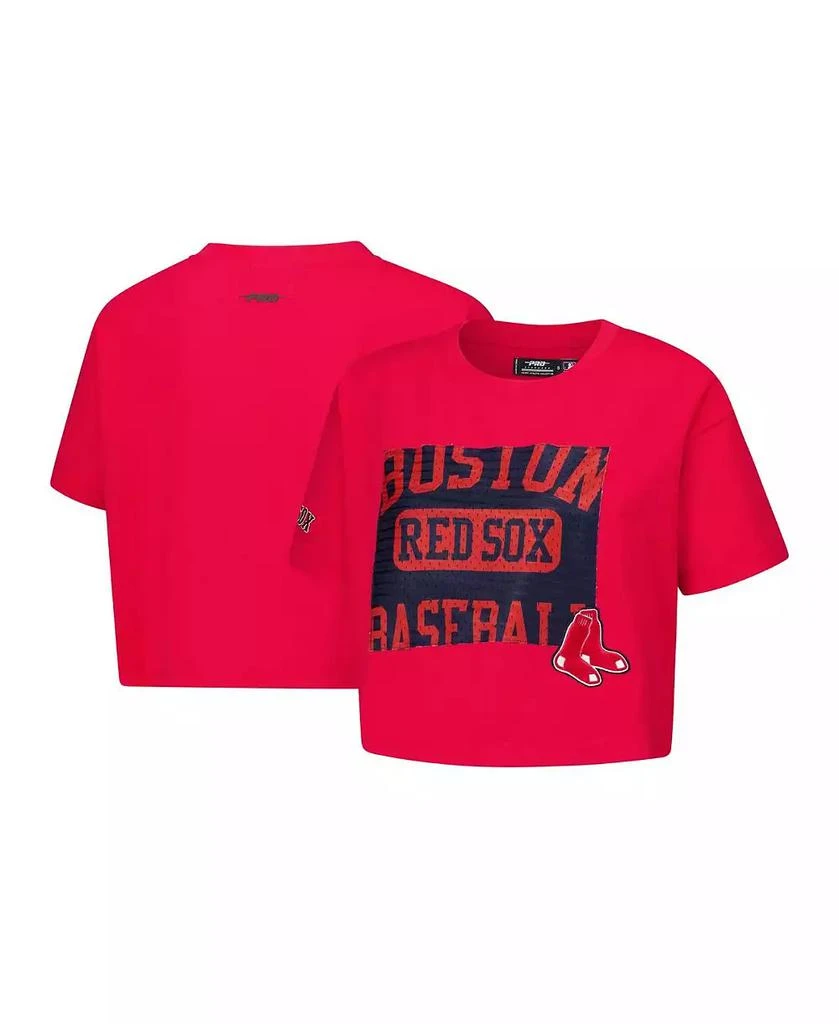 Pro Standard Women's Red Boston Red Sox Made To Play Boxy Cropped T-Shirt 1