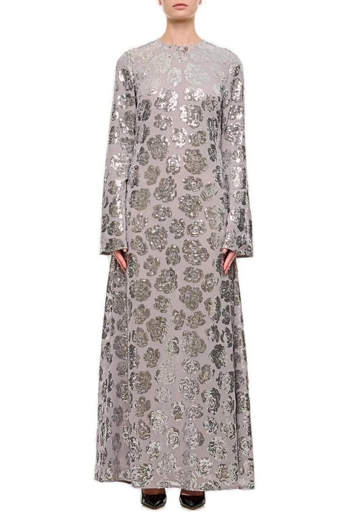 ROTATE Birger Christensen ROTATE Sequin Chiffon Maxi Dress 1