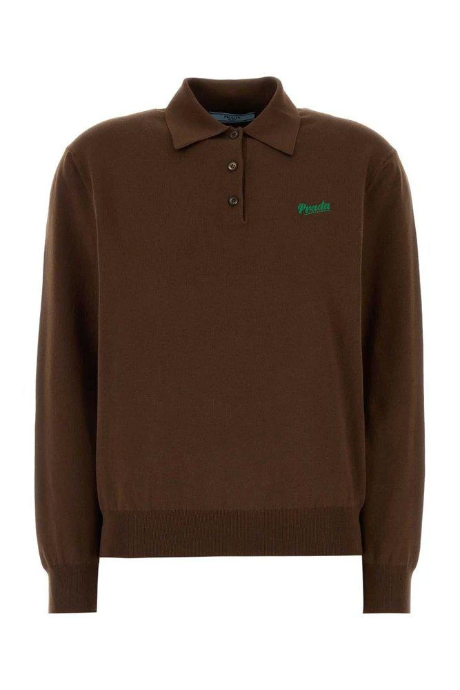 Prada Prada Long Sleeve Polo Knitted Sweater