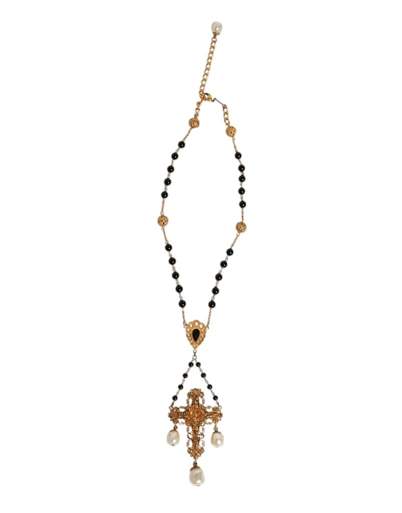 Dolce & Gabbana gold Brass Beaded Chain Rosary Pendant Men's Necklace (Pre-Owned) 3
