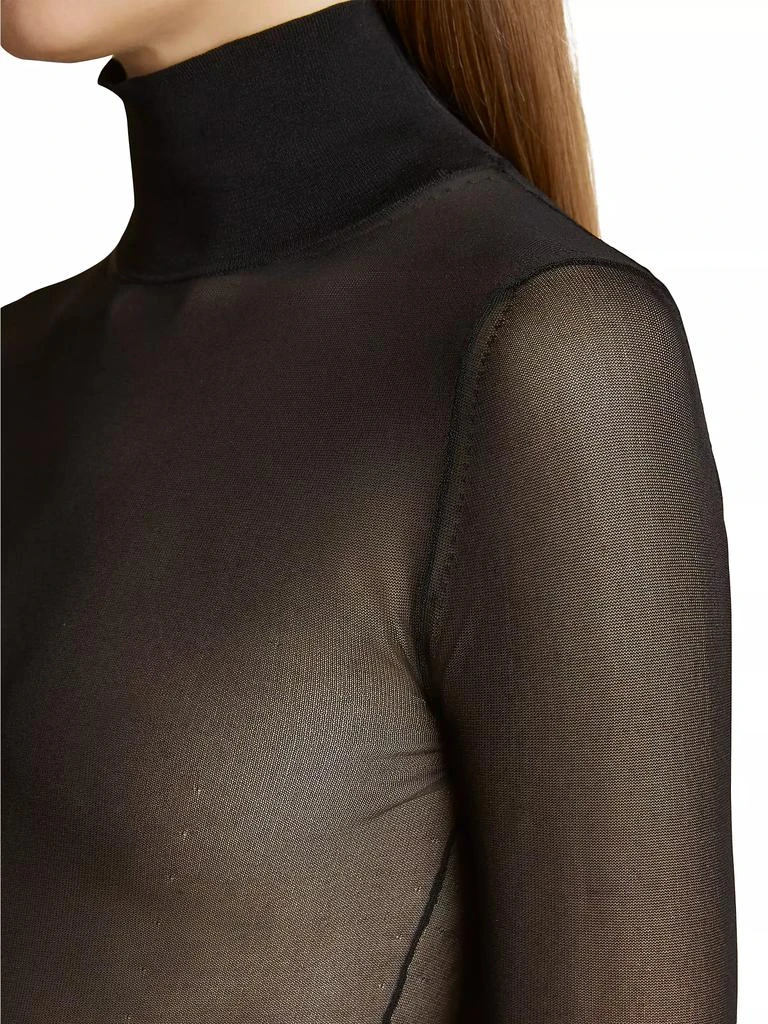 Khaite Tallin Sheer Turtleneck Bodysuit 5
