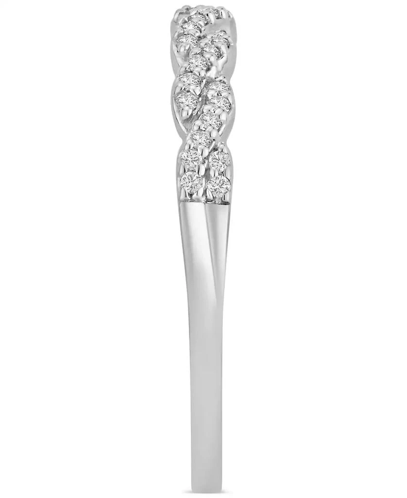 Macy's Diamond Twist Braid-Inspired Band (1/8 ct. t.w) in 14k White Gold 5