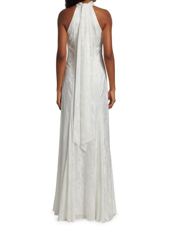 Galvan Maya Silk-Blend A-Line Gown