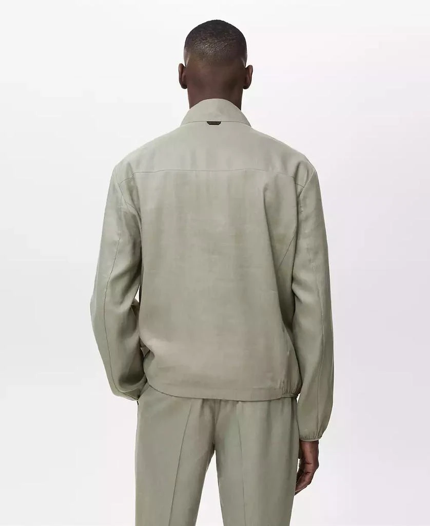 Mango Men's Zipper Linen Jacket 3