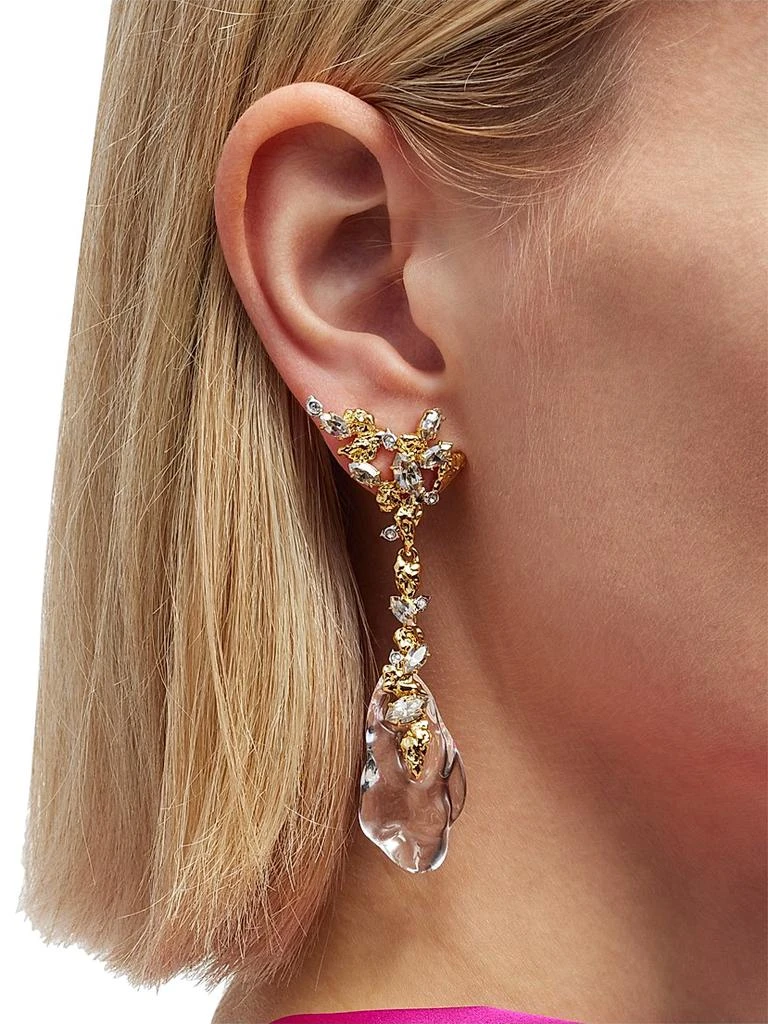 Alexis Bittar Dream Rain Lucite, Crystal 
14K-Gold-Plated Drop Earrings 2
