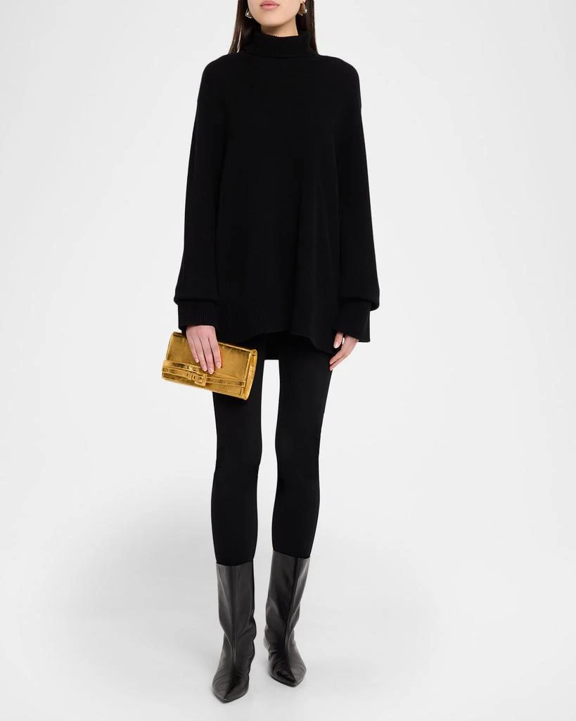 Balmain Anthem Belted Metallic Leather Crossbody Bag 6