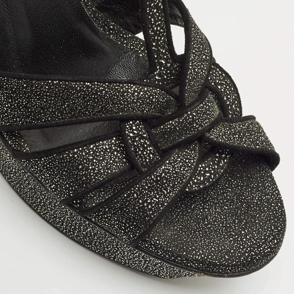 Yves Saint Laurent Saint Laurent Black/Silver Suede Tribute Sandals Size 36 7