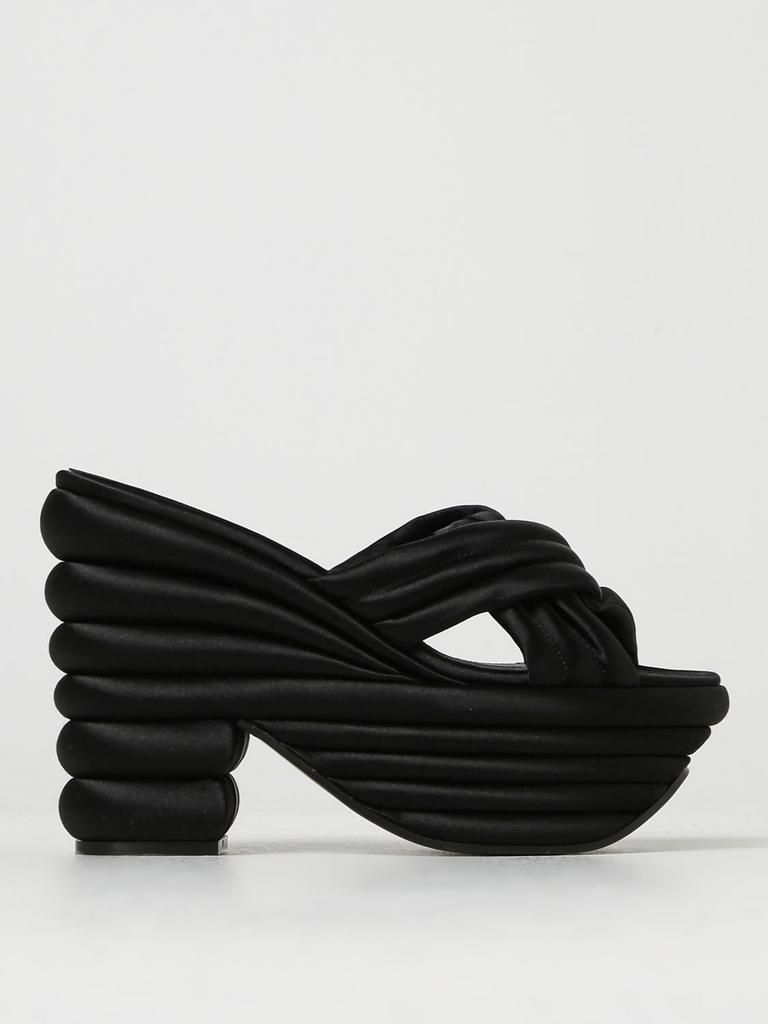 Salvatore Ferragamo Black Satin Mules - Slippers - BeyondStyle