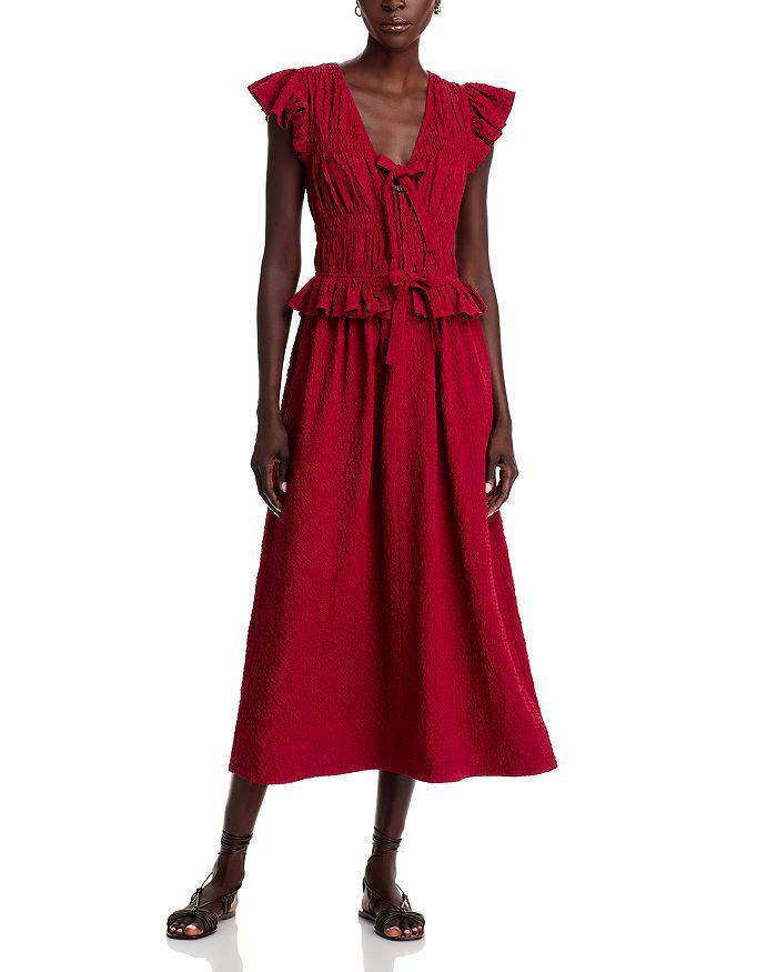 Sea Regina Peplum Midi Dress