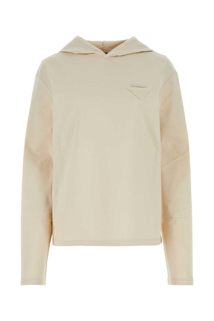 Prada Prada Logo Triangle Hoodie - Women's Blouses - Free Prada Prada Logo Triangle Hoodie - Women's Blouses - Free