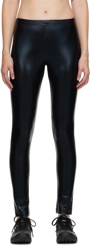 Junya Watanabe Black Coated Leggings 1
