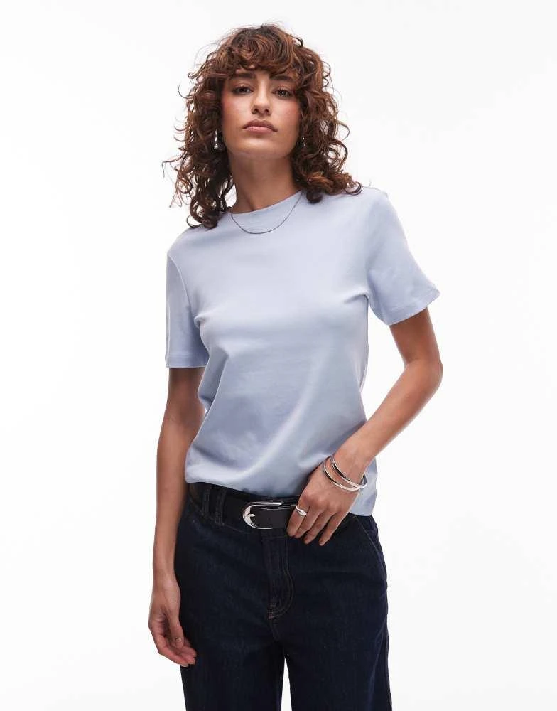 Mango Mango premium t-shirt in light blue 1