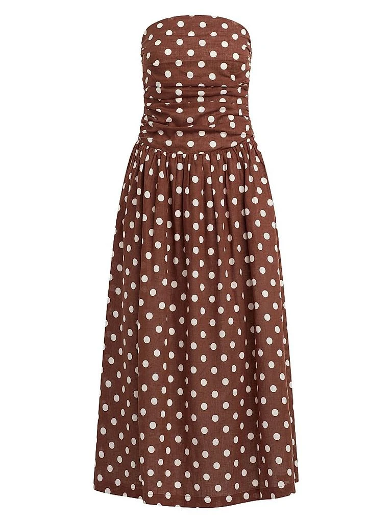 green emerald velvet dress GGR Rockabilly Halter Dress in Green with White Polka Dots main image 0