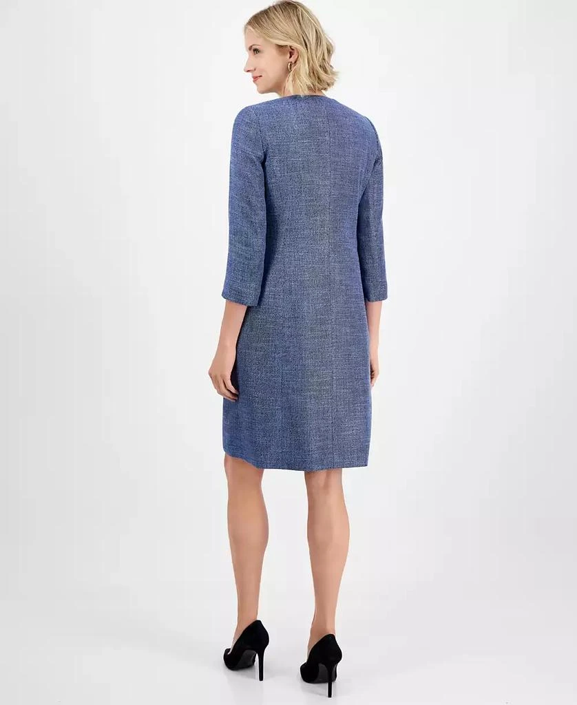 Kasper Women's Piping-Trim Tweed Topper Jacket, Regular & Petite 4