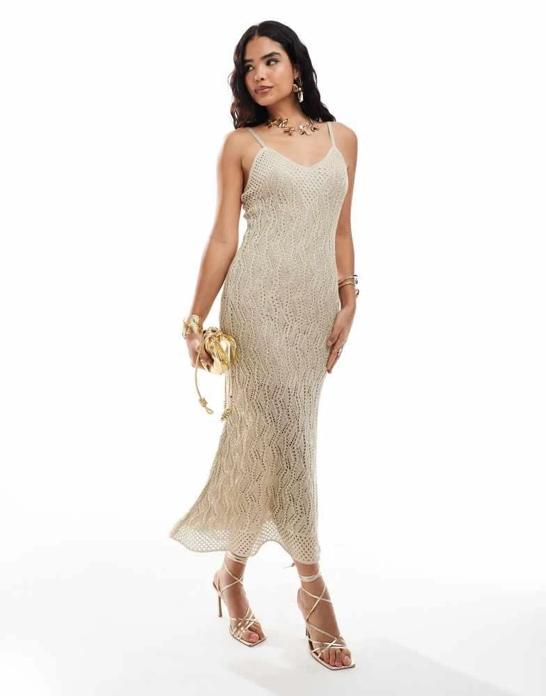 New Look metallic knitted midi dress in gold  On Sale Now with Up to 69%  Off | Discover Exclusive Deals & Savings at BeyondStyle  Authentic New Look  Home|women with Limited-Time