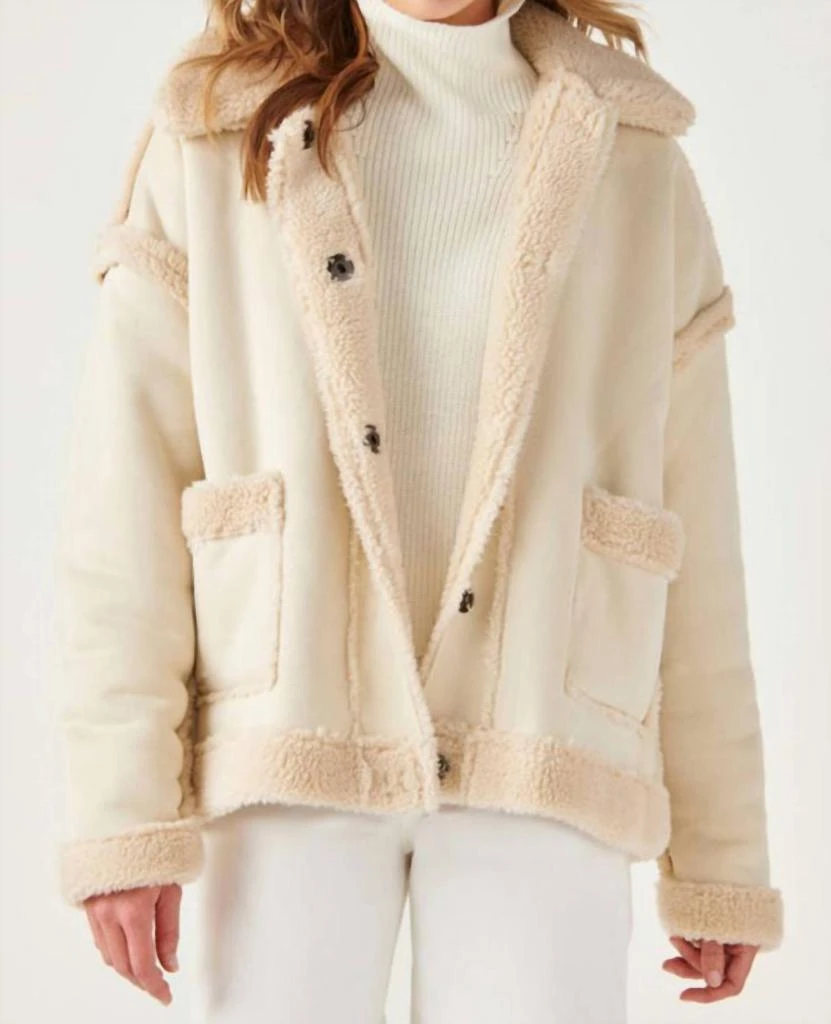 Charlie Paige Shearling Woven Jacket 1
