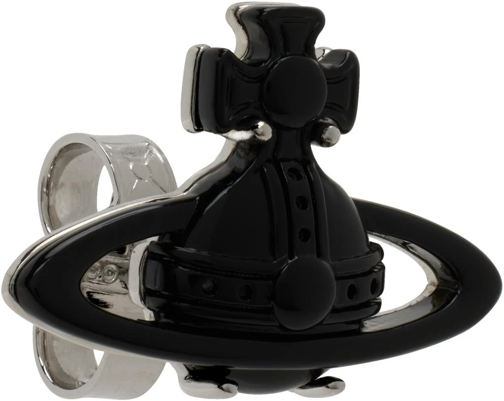 Vivienne Westwood Black Suzon Single Stud Earring 2