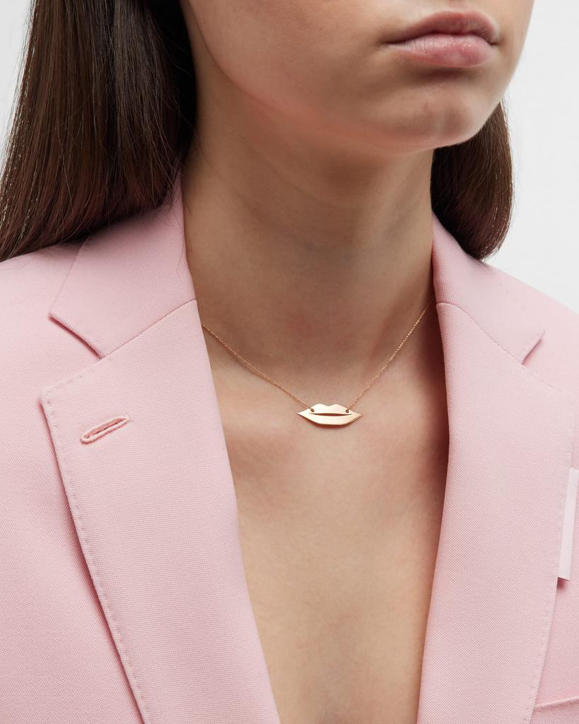 Ginette NY French Kiss Rose Gold Necklace