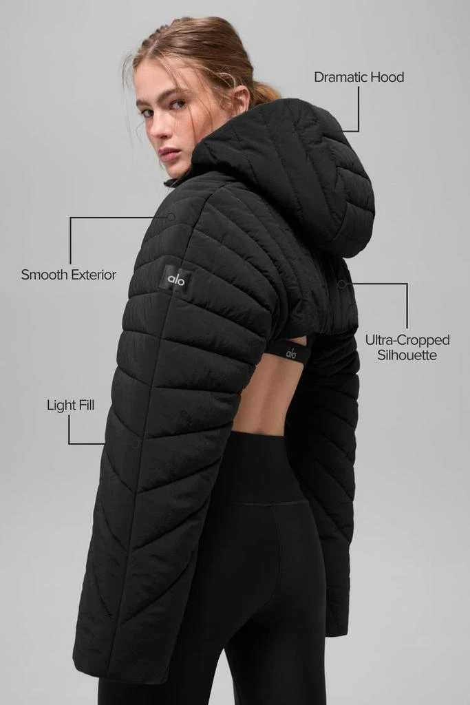 Alo Quilted Starlight Puffer Shrug - Black 2