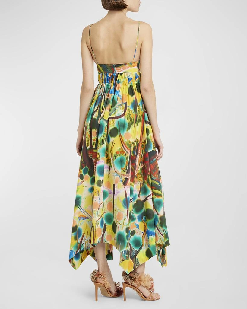 Ulla Johnson Leighton Sleeveless Cotton Poplin Handkerchief Midi Dress 5