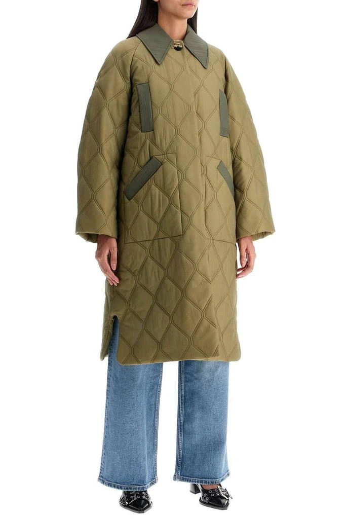 Ganni Ganni Mid-Length Quilted Coat 2
