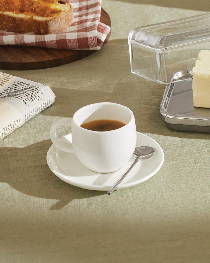 Alessi All Time Quattro Tazze Caffe Con Piattino