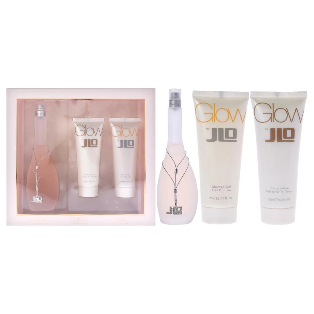 JENNIFER LOPEZ Glow by  for Women - 3 Pc Gift Set 3.4oz EDT Spray, 2.5oz Body Lotion, 2.5oz Shower Gel 3